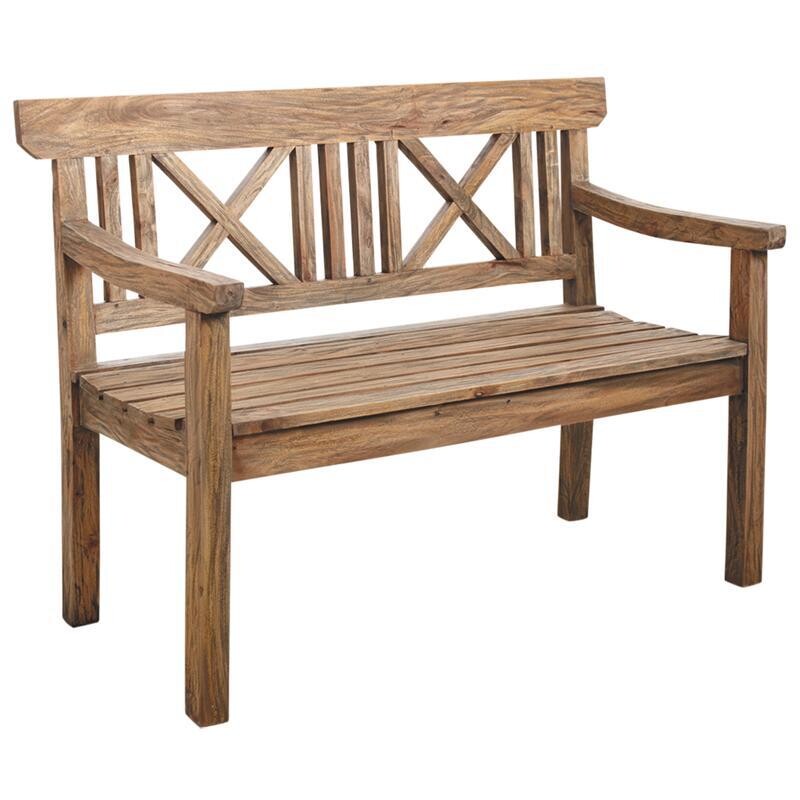Banc 2 places en ACAJOU