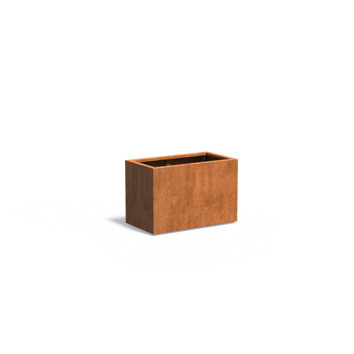 Bac rectangle corten  900 x 500 x 600 mm