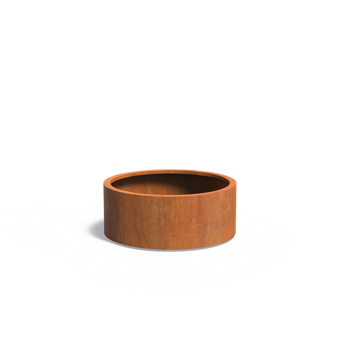 Bac ( pot ou jardinière ) rond acier corten 1500 x 400 mm