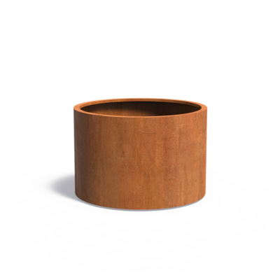 Bac ( pot ou jardinière ) rond acier corten 800 x 400 mm