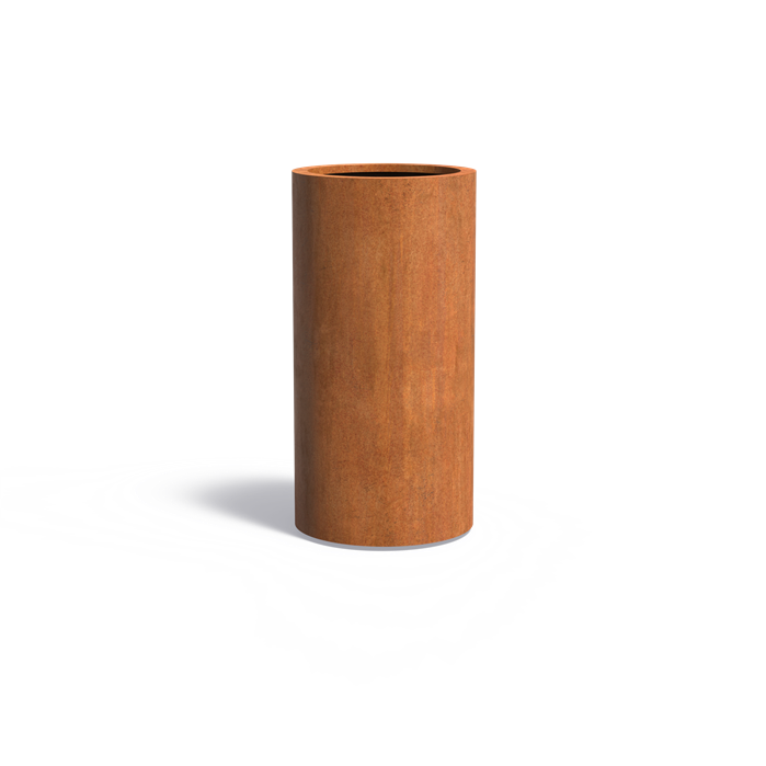 Bac ( pot ou jardinière ) rond acier corten 600 x 600 mm