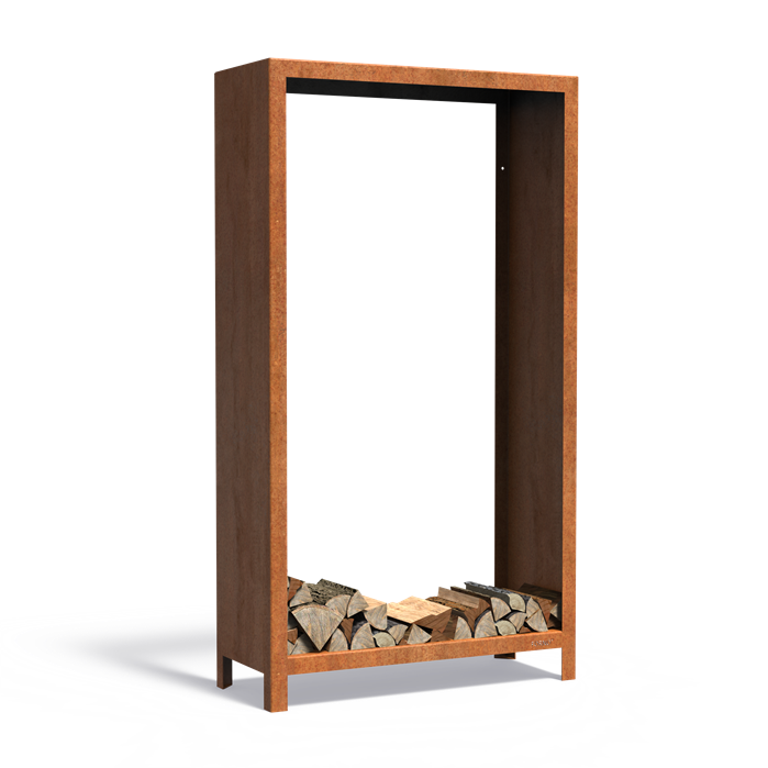 Range buche vertical acier corten 1000 x 400 x 1800