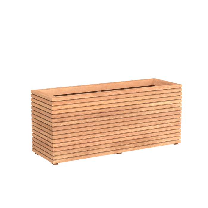 Bac ( jardinière ou pot) rectangle Strié bois 2000 x 500 x 608mm