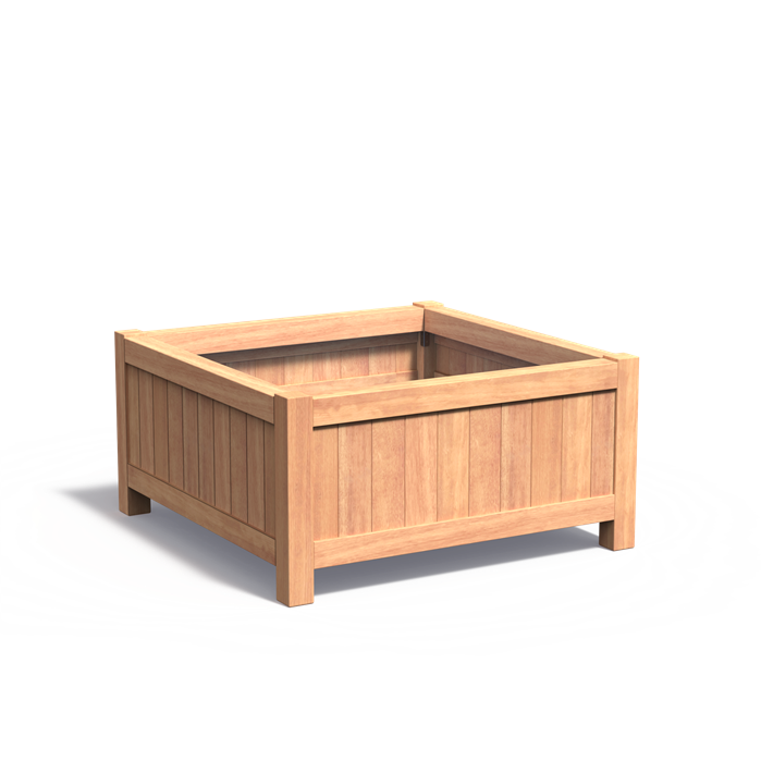 Bac ( jardinière ou pot) carré bois latte 1200 x 1200 x 600 mm