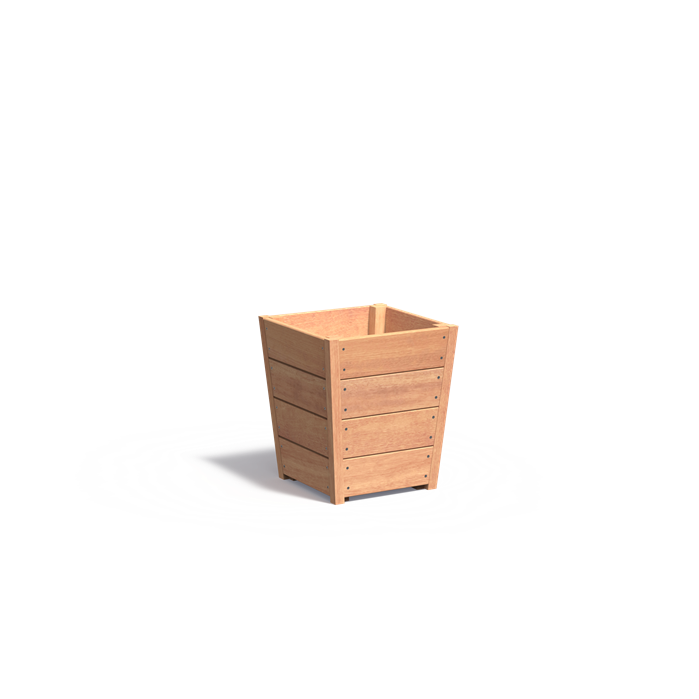 Bac ( jardinière ou pot) carré evasé bois 500 x 500 x 574 mm