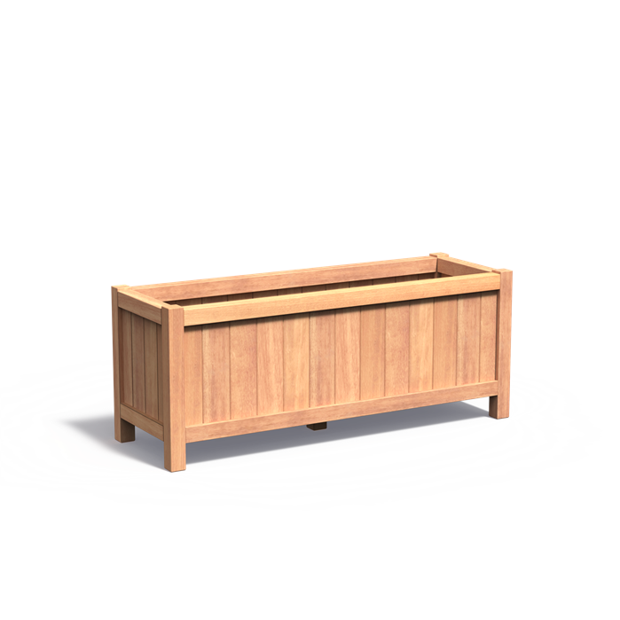 Bac ( jardinière ou pot) rectangle bois latte 1500 x 500 x 600 mm