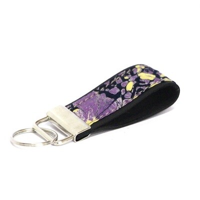 Batik Key Fob - Purple