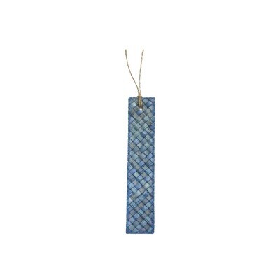 Mengkuang & Batik Bookmark - Blue on Blue Mengkuang & Batik Bookmark - Blue on Blue