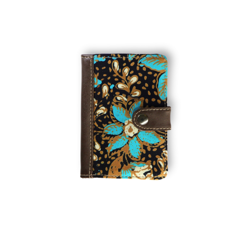 Batik Passport Holder - Turquoise Teratai