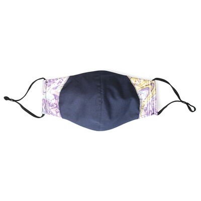 Rounded Batik Face Mask - Marvelous Purple