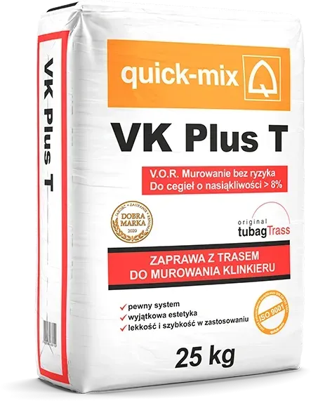 VK Plus T – zaprawa z trasem do murowania klinkieru - quick-mix Sievert