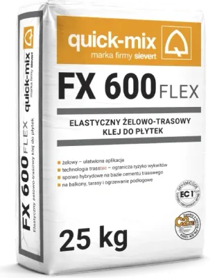 FX 600 FLEX Elastyczny żelowo-trasowy klej do płytek - quick-mix Sievert