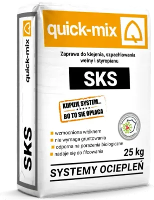 SKS Zaprawa do klejenia, szpachlowania wełny i styropianu - quick-mix  Sievert