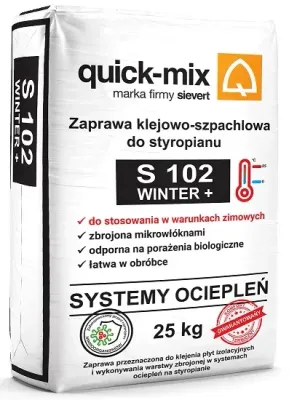 S 102 WINTER + Zaprawa klejowo-szpachlowa do styropianu - quick-mix  Sievert