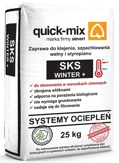 SKS WINTER + Zaprawa do klejenia, szpachlowania wełny i styropianu - quick-mix  Sievert