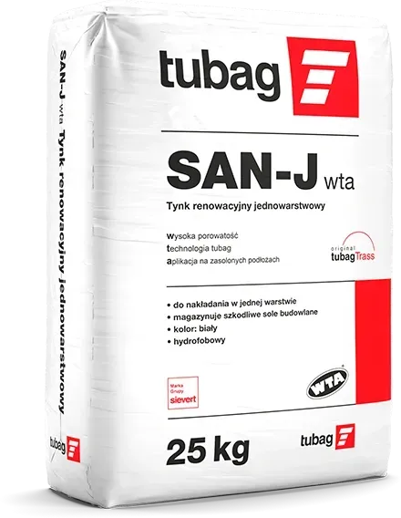 SAN-J WTA Tynk renowacyjny jednowarstwowy - tubag Sievert