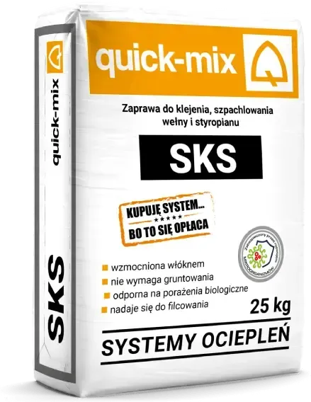 SKS Zaprawa do klejenia, szpachlowania wełny i styropianu - quick-mix  Sievert