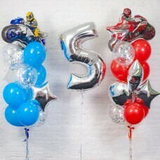Композиция из воздушных шаров «День рождения Мальчика Мото» №126