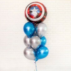 Композиция из воздушных шаров «Капитан Америка Марвел» №75