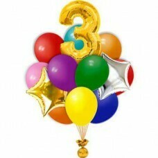 Композиция из воздушных шаров «На день рождения» №504 (Цифра на выбор)