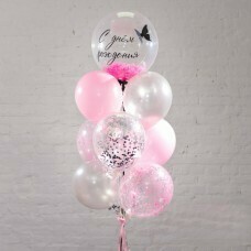 Композиция из воздушных шаров «С днём рождения девочка» №170