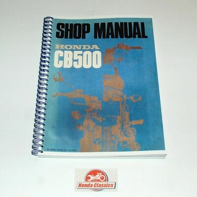 Factory Workshop Manual, CB500 - HWM004