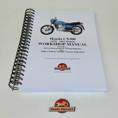Factory Workshop Manual, CX500 - HWM071