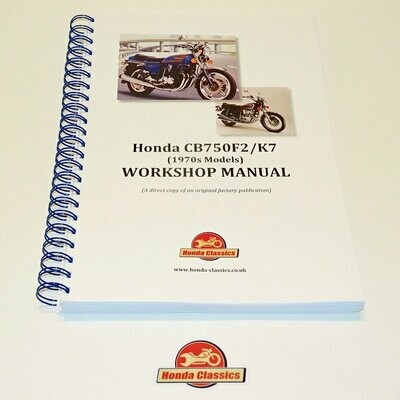 Factory Workshop Manual, CB750K/F - HWM045