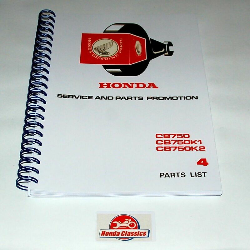 Factory Parts List Manual, CB750 - HPL002