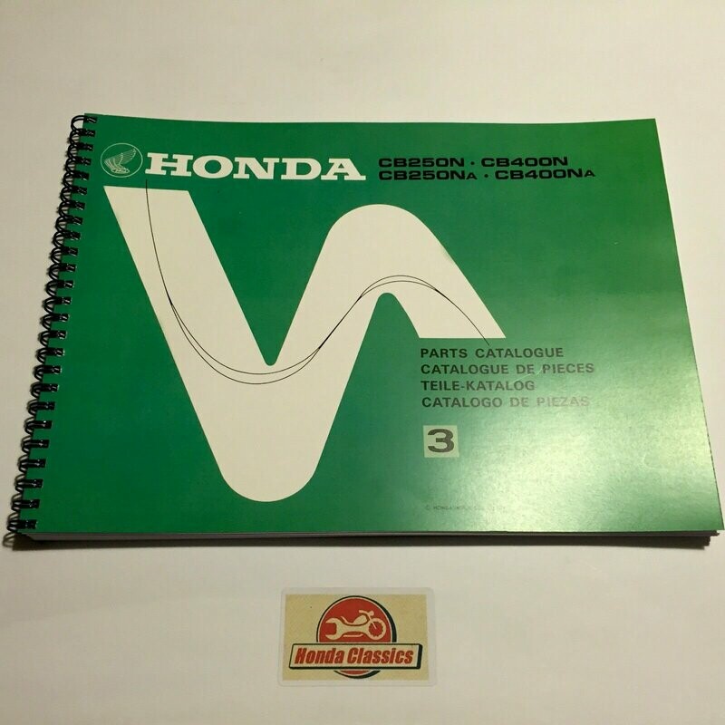 Factory Parts List Manual, CB250/400N - HPL003