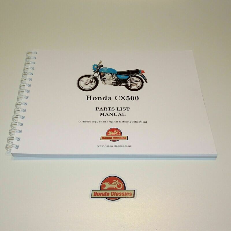 Factory Parts List Manual, CX500 - HPL017