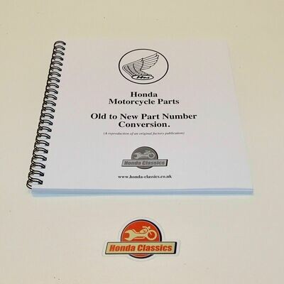 Honda Part Number Old to New Cross Reference Manual, Reproduction - HPL021