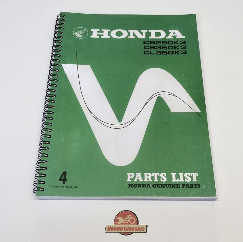 Factory Parts List Manual, CB250/350 - HPL023