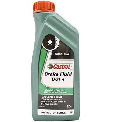 Castrol Dot-4 Brake Fluid, 1L - CAS841