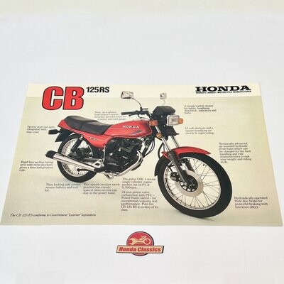 Honda CB125RS Sales Brochure. HSB643