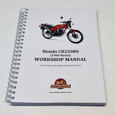 Factory Workshop Manual, CB250RS - HWM074