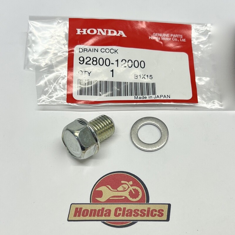 Engine Oil Sump Drain Bolt & Washer, 12mm. 92800-12000