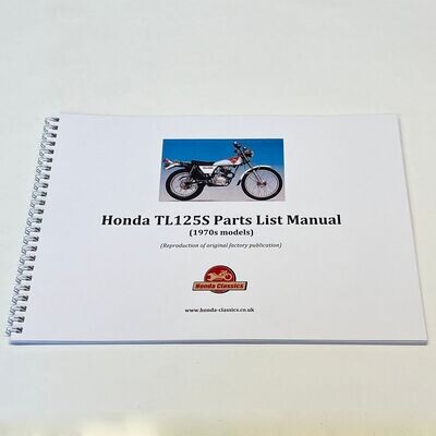 Factory Parts List Manual, TL125S- HPL026