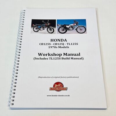 Factory Workshop Manual, CB125S, CB125J & TL125S - HWM075
