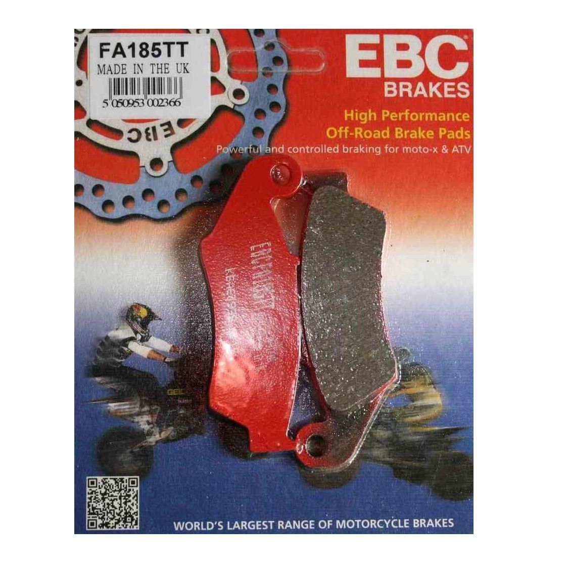 Front Brake Disc Pads, Pair. EBC-FA185TT