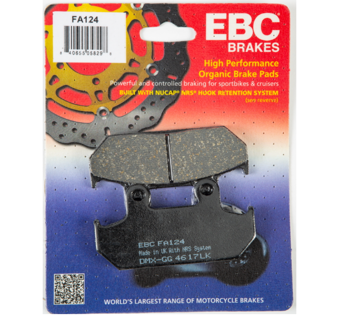 Front Brake Disc Pads, Pair. EBC-FA124