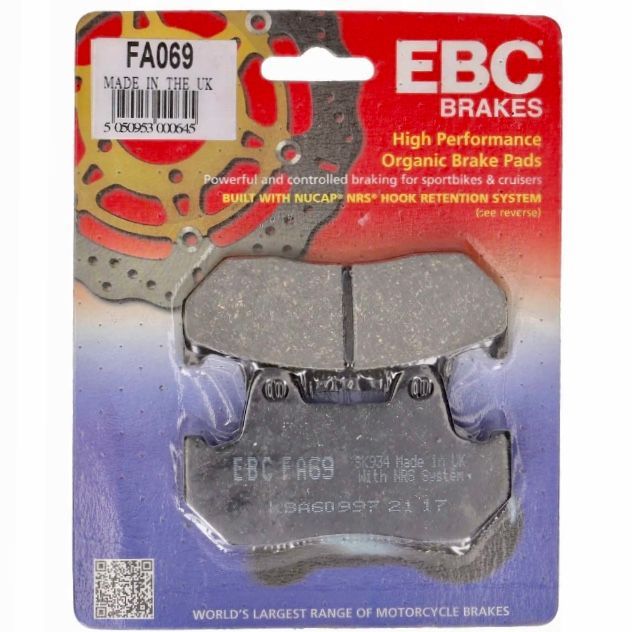 Brake Disc Pads, Pair. EBC-FA069
