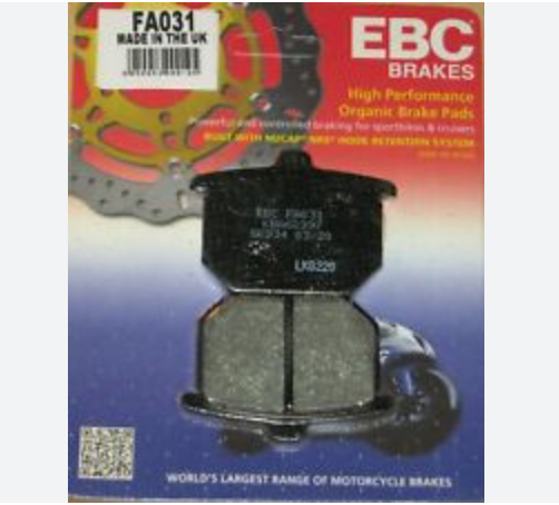 Brake Disc Pads, Pair. EBC-FA031