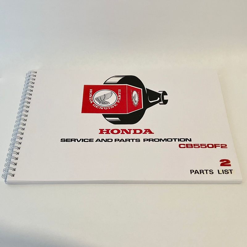Factory Parts List Manual, CB550F2- HPL029