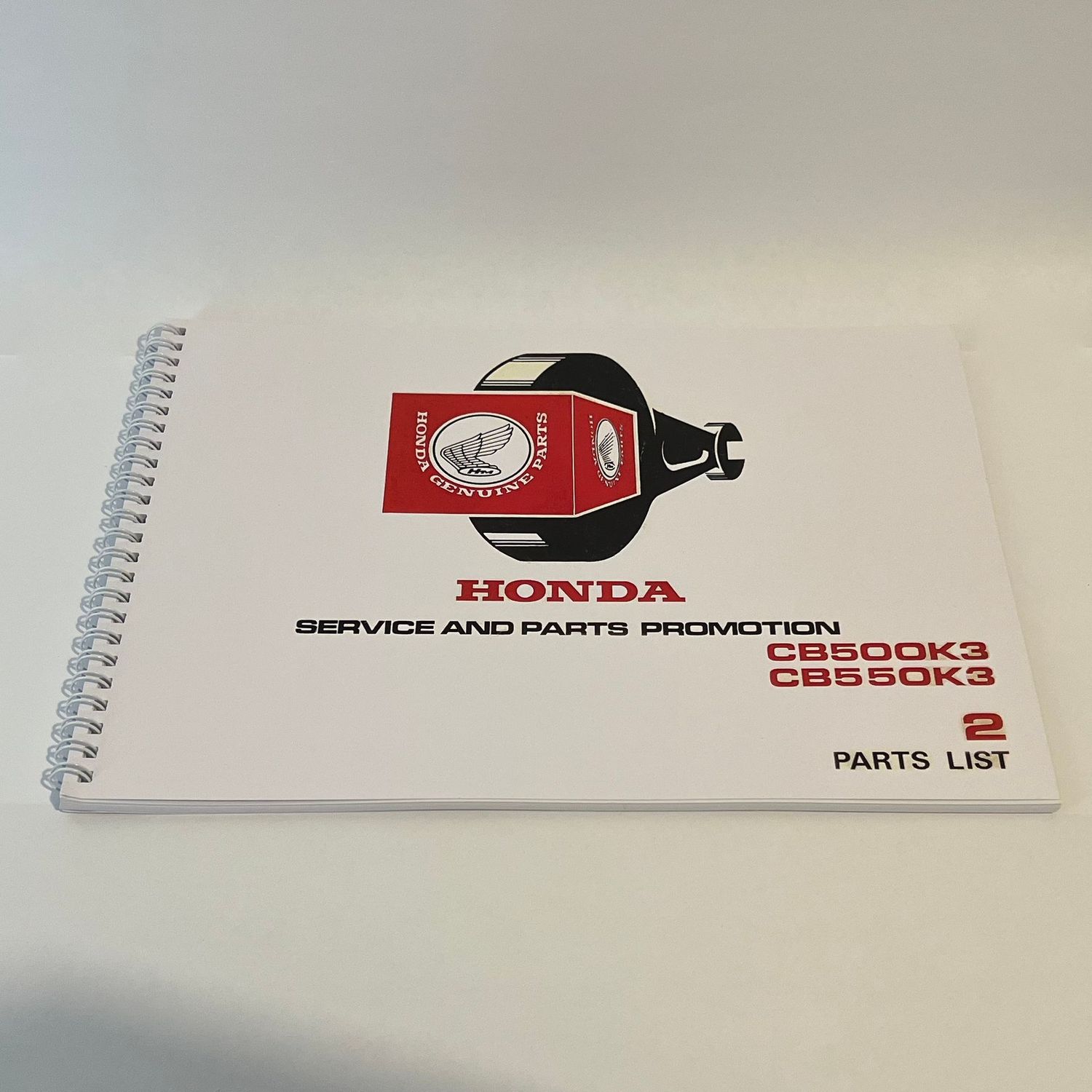 Factory Parts List Manual, CB500K3 & CB550K3- HPL030