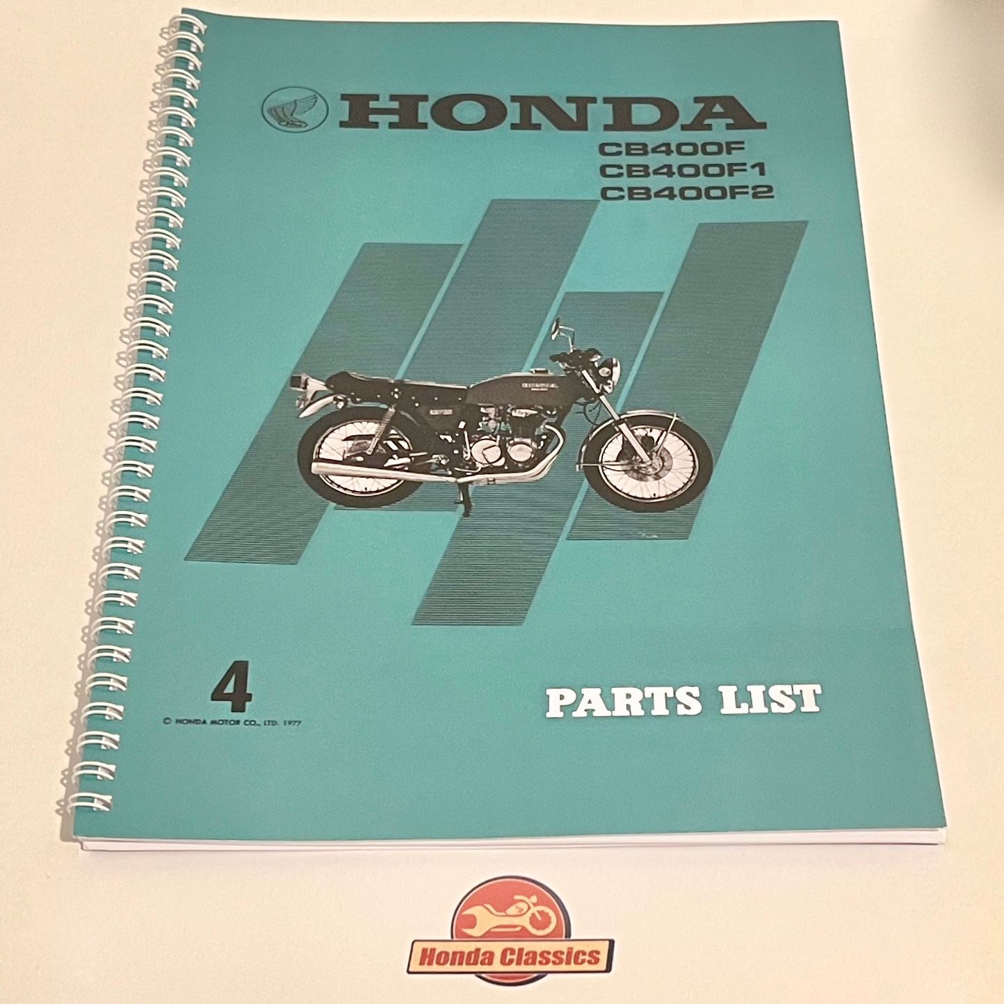 Factory Parts List Manual, CB400F - HPL001