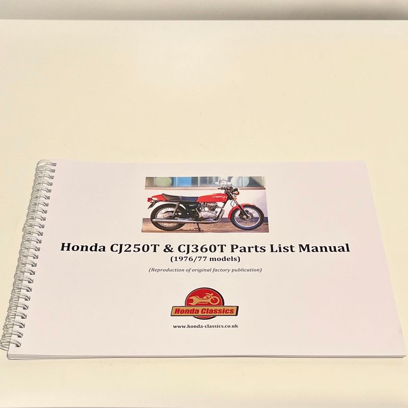 Factory Parts List Manual, CJ250 & CJ360T - HPL032