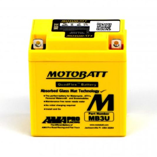 Battery, MotoBatt MB3U (YB3L-A/B).  BAT013 Battery, MotoBatt MB3U (YB3L-A/B).  BAT013