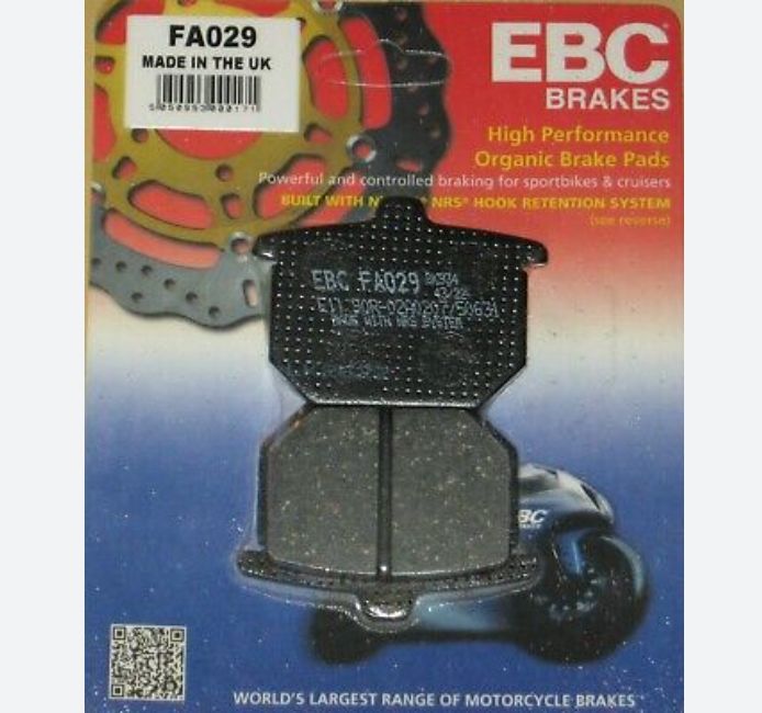Front Brake Disc Pads, Pair. EBC-FA029 Front Brake Disc Pads, Pair. EBC-FA029