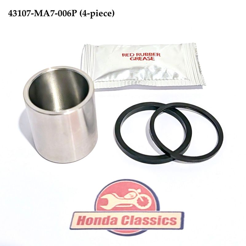 Brake Caliper Piston, Stainless-Steel & Seals. 43107-MA7-006P